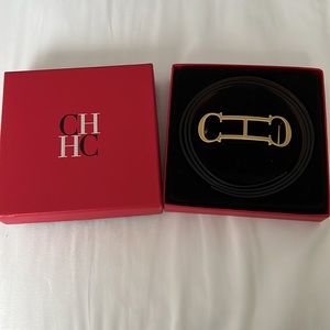 Carolina Herrera Reversible Leather Belt
